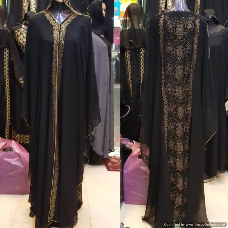 Picture of Radhe Designer Black Georgette Kaftan Dress for Women - F3143