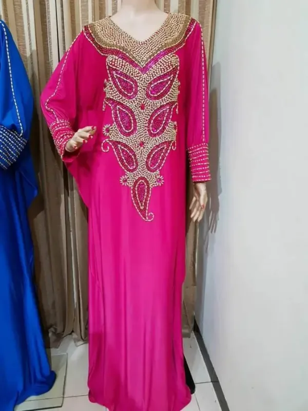 Picture of Radhe Designer White Georgette Kaftan Dress for Women - F3516