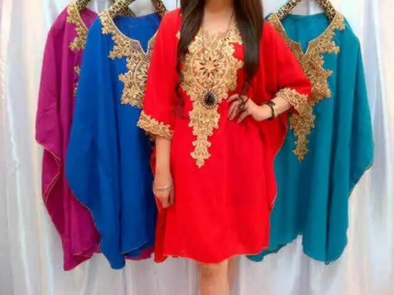 Picture of Radhe Designer Multicolor Georgette Kaftan Dress for Women - F8942