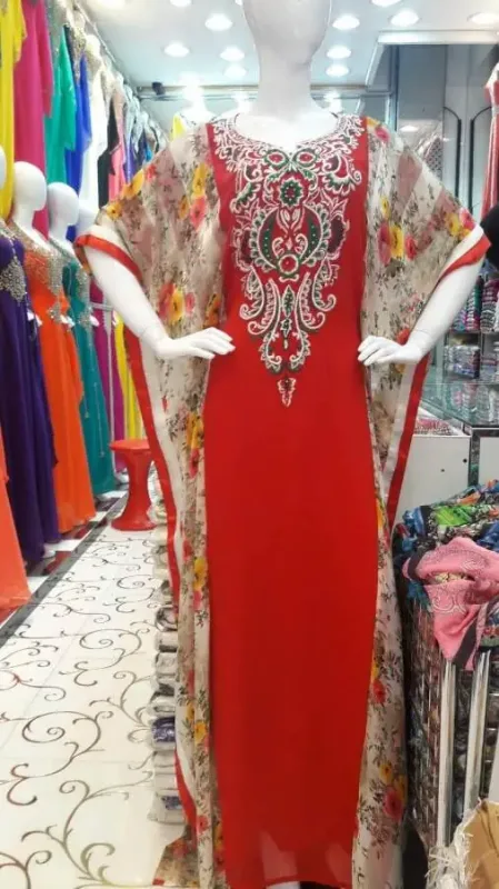 Picture of Radhe Designer Multicolor Georgette Kaftan Dress for Women - F3440