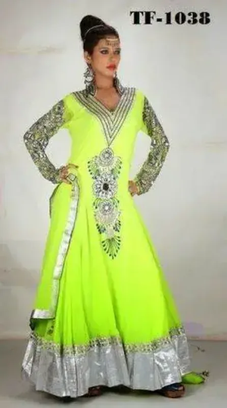 Picture of Radhe Designer Multicolor Georgette Kaftan Dress for Women - F8838
