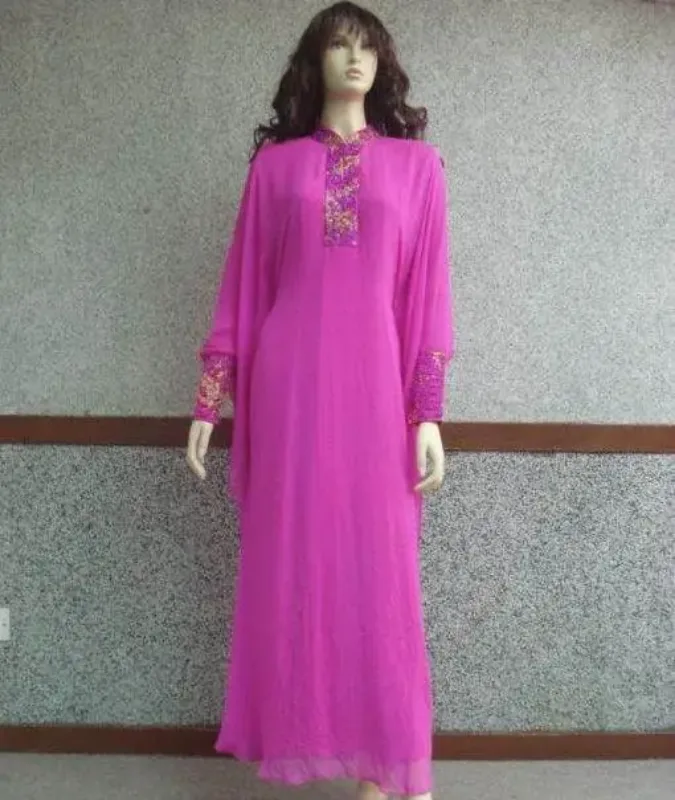 Picture of Radhe Designer Black Cotton Kaftan Dress for Women - F10252