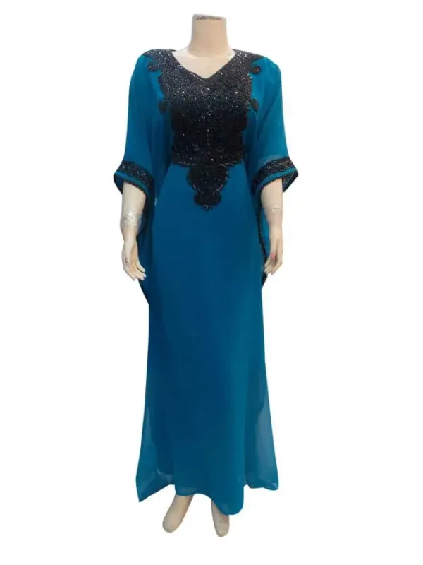 Picture of Black Georgette Jilbab Dress with Party Wear Arabic for Women