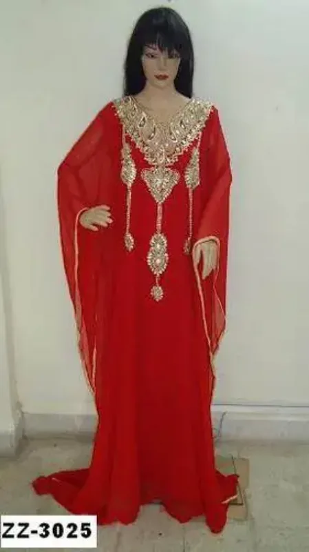 Picture of Radhe Designer Yellow Georgette Kaftan Dress for Women - F8401