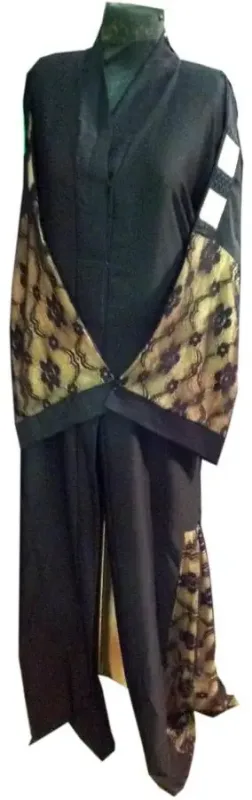 Picture of Yellow Georgette Farasha Dress with Wedding Party Wear for Women