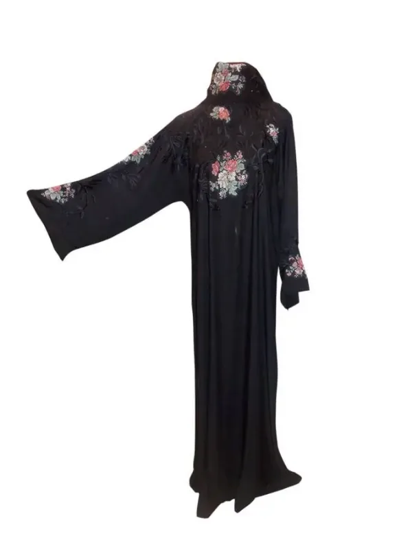 Picture of Multicolor Georgette Jilbab Dress with Party Wear Arabic for Women Elegant Style