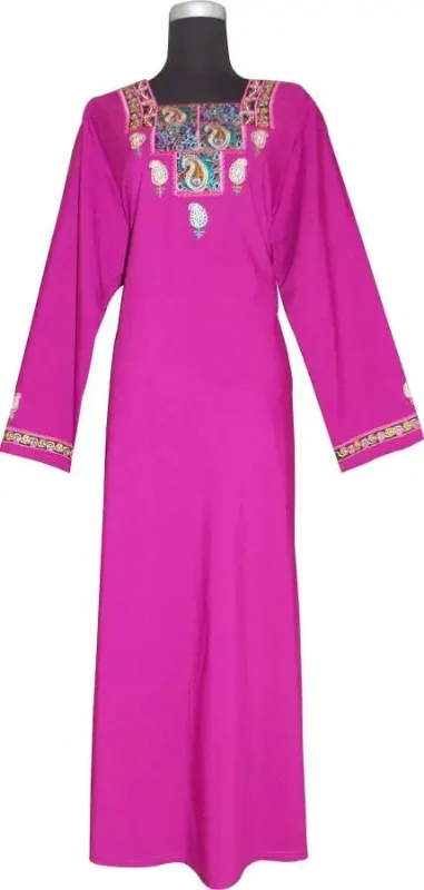 Picture of Multicolor Georgette Abaya Dress with Party Wear Arabic for Women Elegant Style