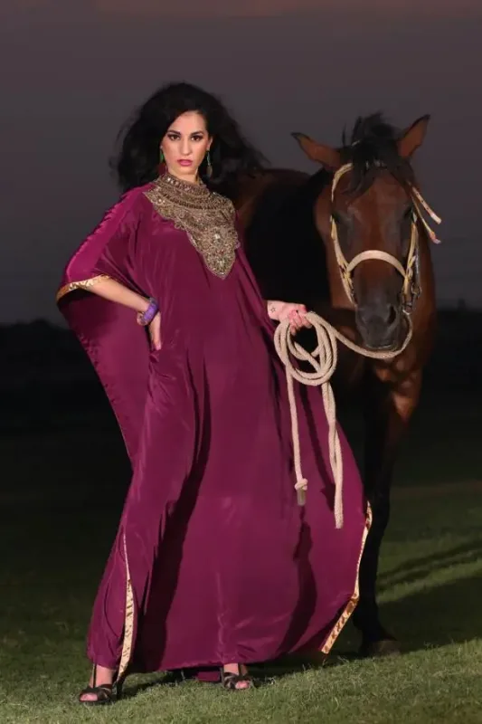 Picture of Radhe Designer Multicolor Georgette Kaftan Dress for Women - F8381