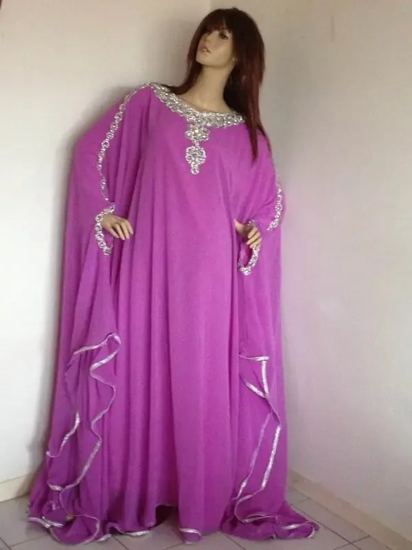 Picture of Radhe Designer White Georgette Kaftan Dress for Women - F8386