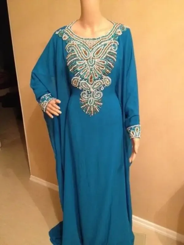 Picture of Radhe Designer Multicolor Georgette Kaftan Dress for Women - F8385