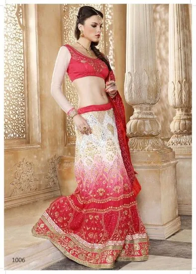Picture of blush pink corset embroidered lace lehenga saree sari w