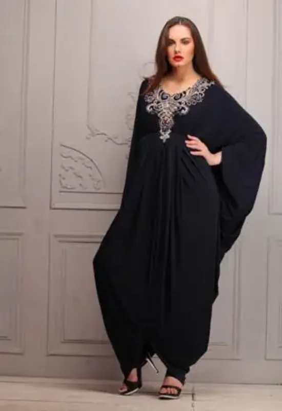 Picture of Radhe Designer Multicolor Georgette Kaftan Dress for Women - F8447
