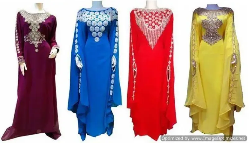 Picture of Radhe Designer Yellow Georgette Kaftan Dress for Women - F8367