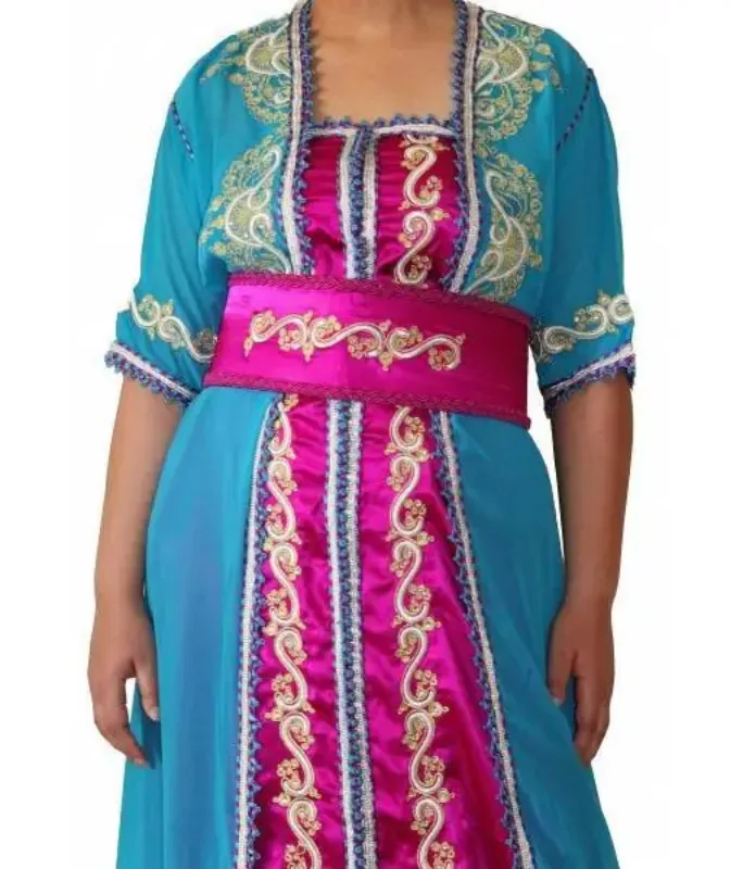 Picture of Radhe Designer Pink Cotton Kaftan Dress for Women - F8422