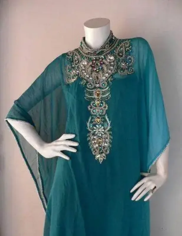 Picture of Radhe Designer Multicolor Georgette Kaftan Dress for Women - F8441
