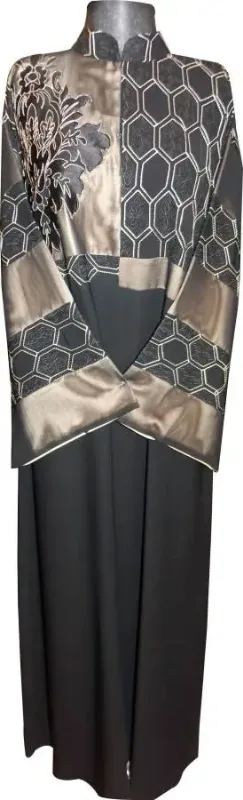 Picture of Multicolor Georgette Jilbab Dress with Bridal Party Wear for Women Designer Look