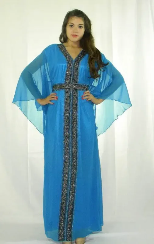 Picture of Radhe Designer Multicolor Georgette Kaftan Dress for Women - F8449