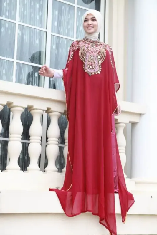 Picture of Radhe Designer Yellow Georgette Kaftan Dress for Women - F8452