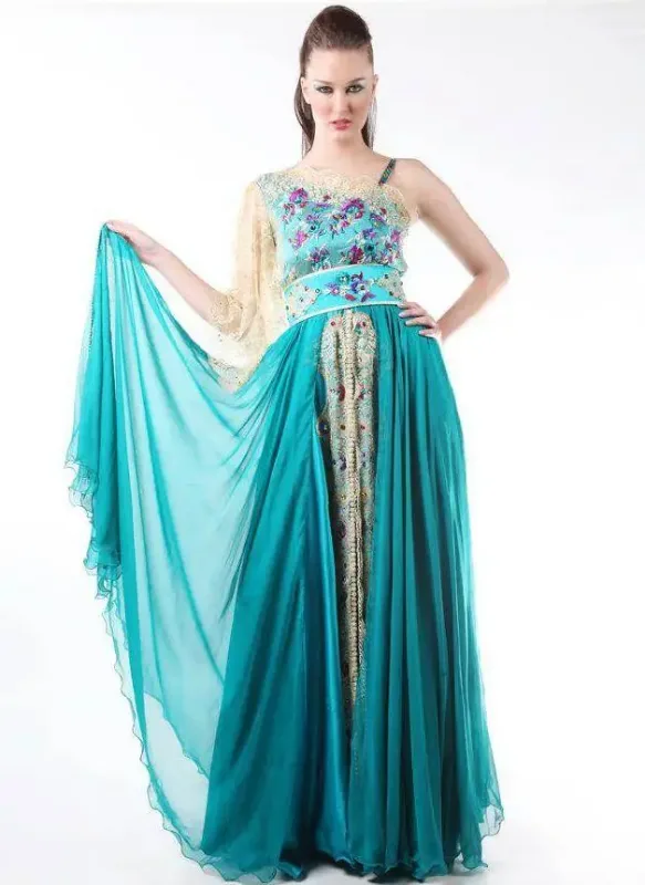 Picture of Radhe Designer Multicolor Georgette Kaftan Dress for Women - F8481