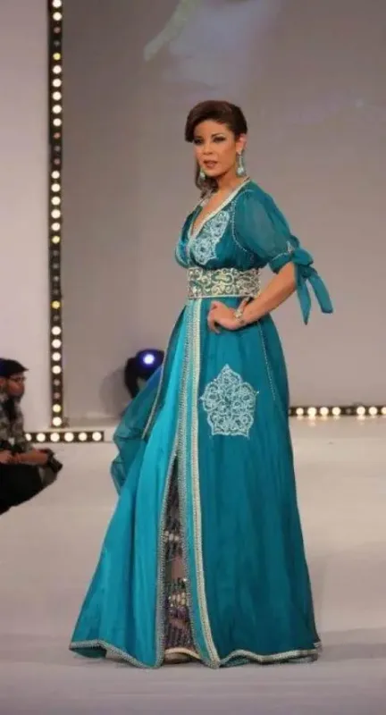 Picture of Radhe Designer Multicolor Georgette Kaftan Dress for Women - F8480
