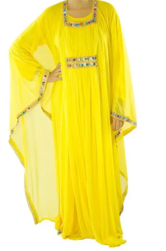 Picture of Radhe Designer Black Georgette Kaftan Dress for Women - F8491