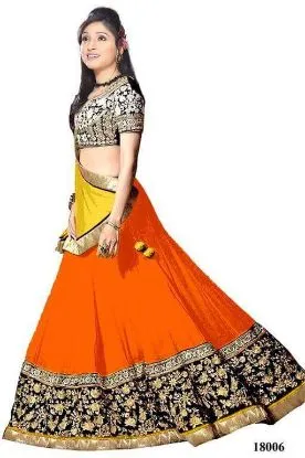 Picture of bollywood indian party wear lehenga lengha choli black 