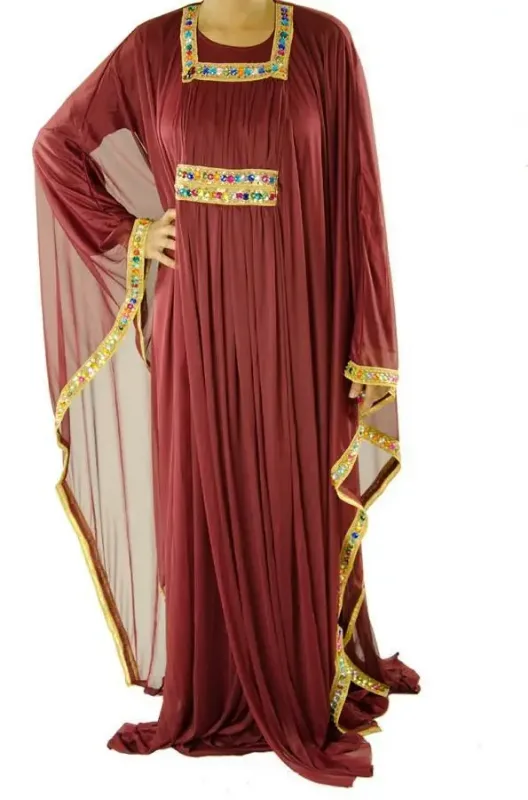 Picture of Radhe Designer White Georgette Kaftan Dress for Women - F8505