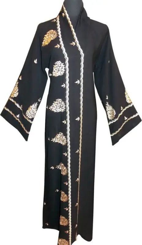 Picture of Multicolor Georgette Moroccan Kaftan Dress with Wedding Party Wear for Women