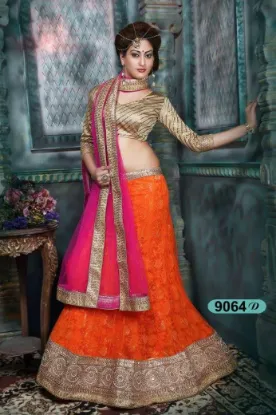 Picture of lehenga choli wedding embroidery partywear traditional 