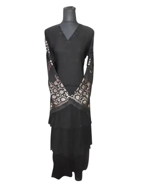 Picture of Multicolor Georgette Kaftan Dress for Women - Layered Elegant Occasion Style