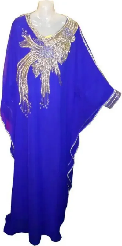 Picture of Radhe Designer White Georgette Kaftan Dress for Women - F8171