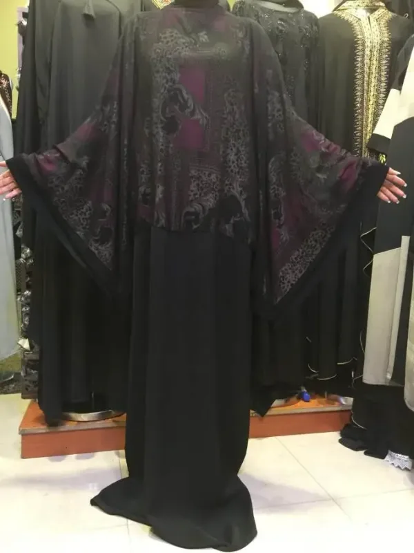 Picture of Radhe Designer Black Georgette Kaftan Dress for Women - F8166