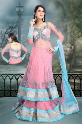 Picture of bridal lehenga shops in chandni chowk with beach dress,