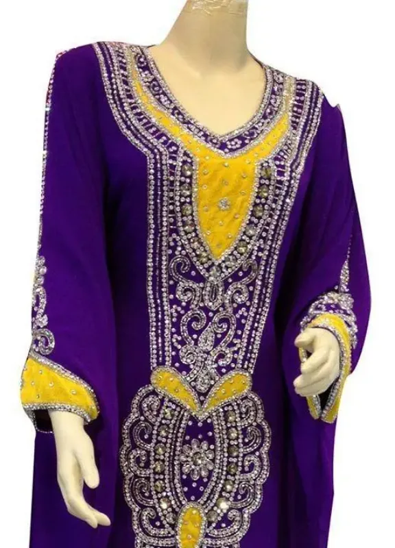Picture of Radhe Designer Black Georgette Kaftan Dress for Women - F8185