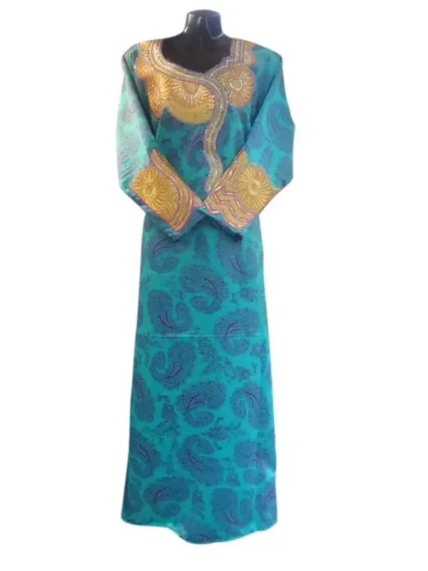 Picture of Multicolor Georgette Kaftan Dress for Women - Panelled Designer Inspired Look