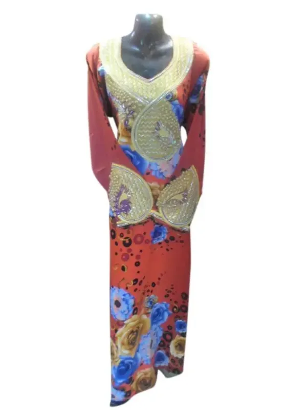 Picture of White Georgette Kaftan Dress for Women - Draped Elegant Draped Look