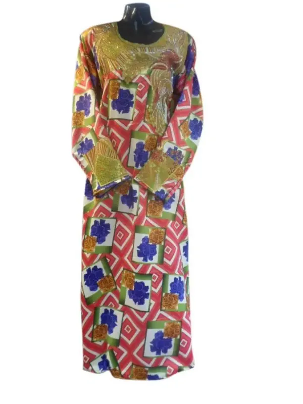 Picture of Multicolor Georgette Kaftan Dress for Women - Draped Minimal Elegant Style