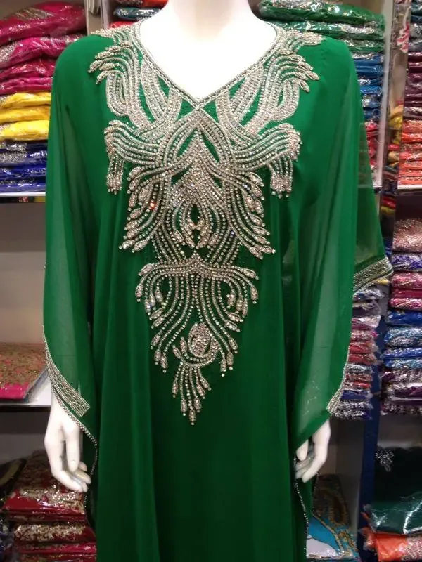 Picture of Radhe Designer White Georgette Kaftan Dress for Women - F8239