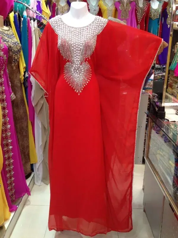 Picture of Radhe Designer White Georgette Kaftan Dress for Women - F8256