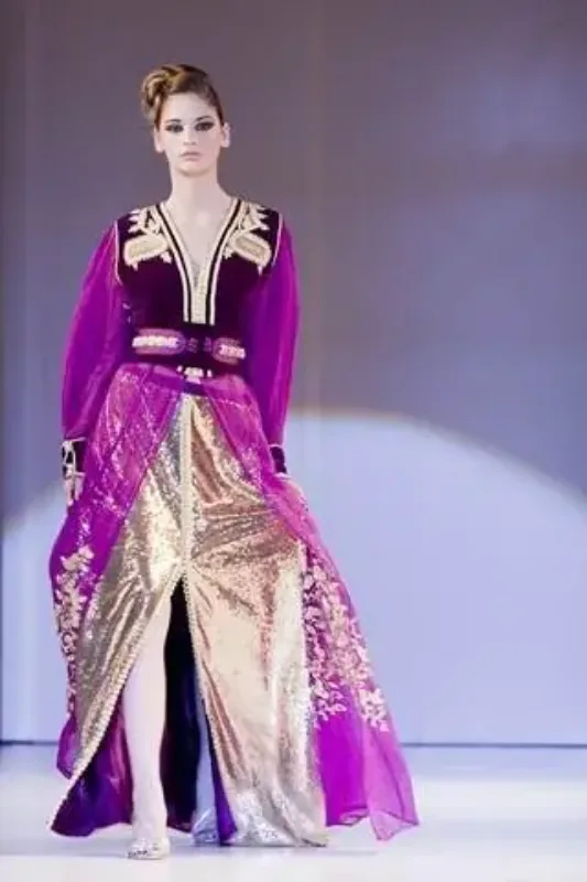 Picture of Radhe Designer Multicolor Georgette Kaftan Dress for Women - F8278
