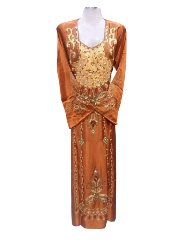 Picture of Multicolor Georgette Kaftan Dress for Women - Printed Soft Fabric Look