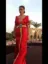 Picture of Multicolor Georgette Kaftan Dress for Women - Draped Formal Occasion Style