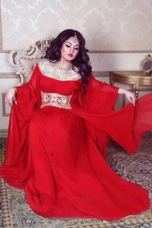 Picture of Radhe Designer Multicolor Georgette Kaftan Dress for Women - F8308