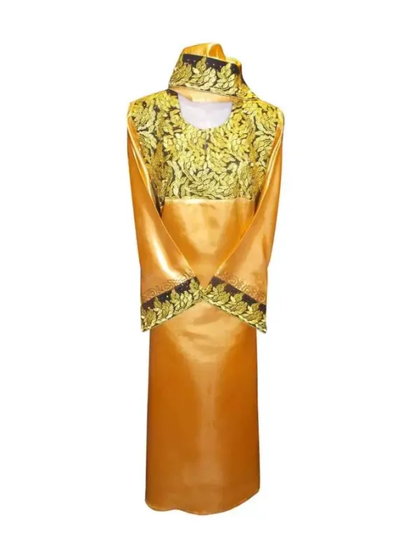 Picture of Multicolor Georgette Kaftan Dress for Women - Geometric Print Formal Occasion Style