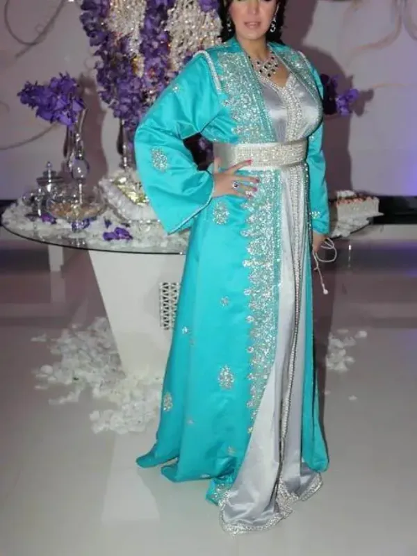 Picture of Radhe Designer White Georgette Kaftan Dress for Women - F8307