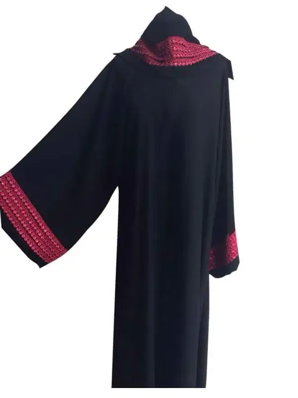 Picture of Purple Georgette Kaftan Dress for Women - Mirror Work Minimal Elegant Style
