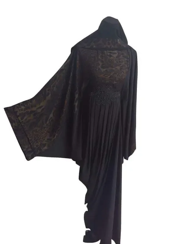 Picture of Multicolor Georgette Kaftan Dress for Women - Foil Print Premium Occasion Look