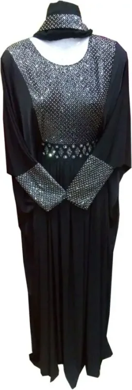 Picture of Multicolor Georgette Kaftan Dress for Women - Plain Comfort Fit Style