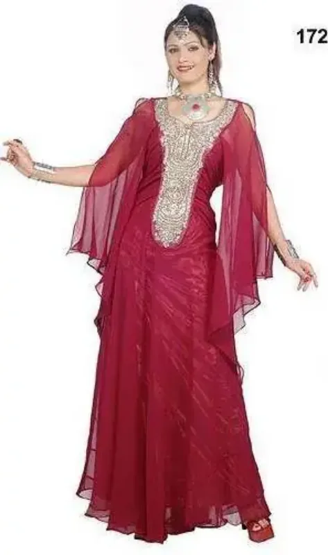 Picture of Radhe Designer Pink Cotton Kaftan Dress for Women - F8490