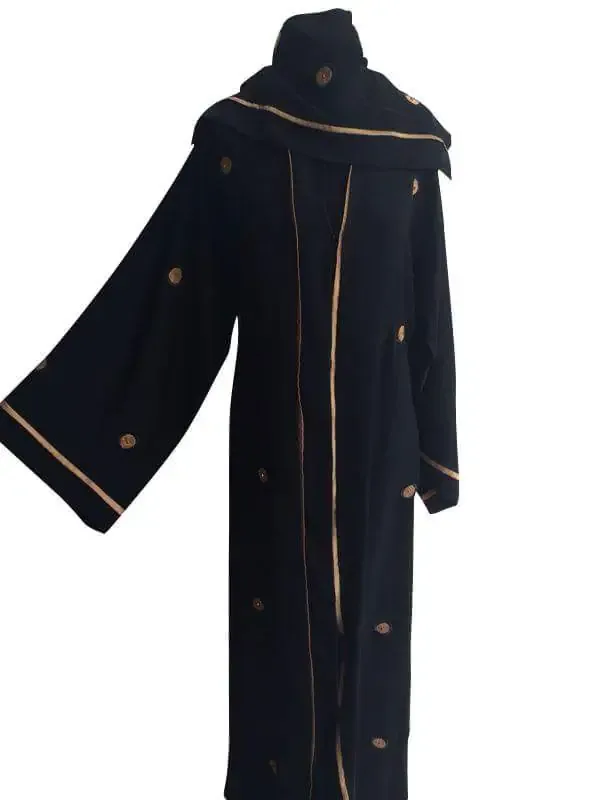 Picture of Black Georgette Kaftan Dress for Women - Layered Stylish Occasion Look
